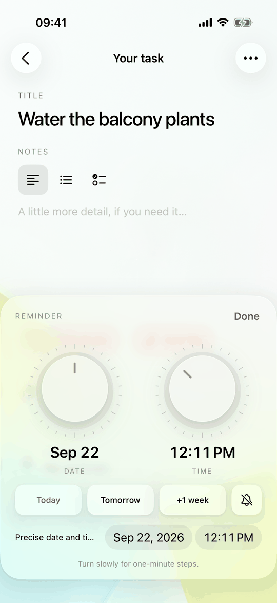 The two-dial reminder tray